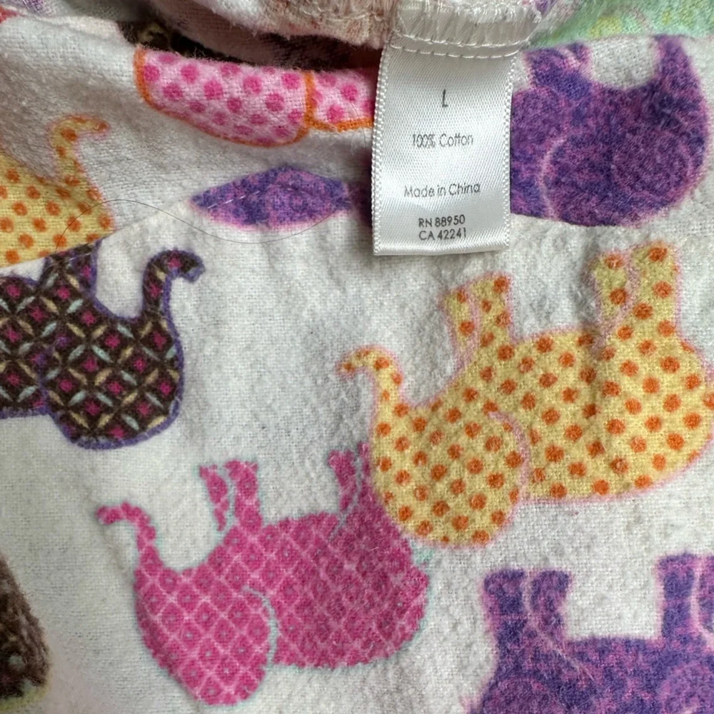 Colorful Elephants Pajama Set ~ M/L - Picture 9 of 16